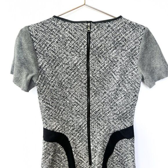 Sachin + Babi Black White Graphic Print Short Sleeve Dress Size 4 - Picture 3 of 7